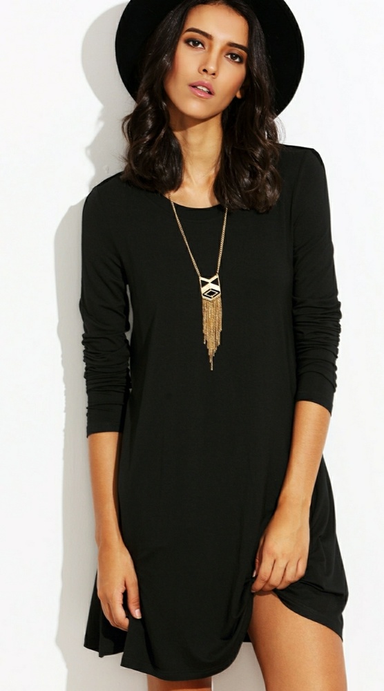 Casual Black Dress Sz LG  New
